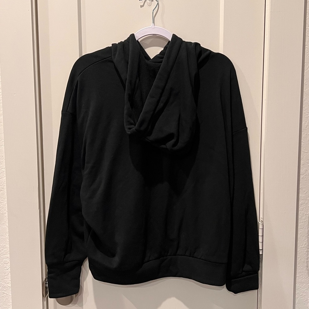 Express Black Hoodie with Rhinestone Drawstrings - Picture 2 of 3